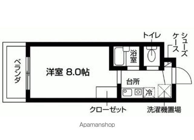 ピュアパレス江戸川台(1K/1階)の間取り写真