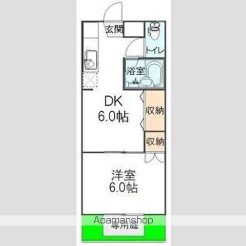 コーポあけぼの(1DK/1階)の間取り写真