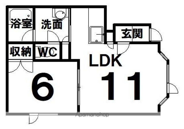 コーポ907(1LDK/2階)の間取り写真