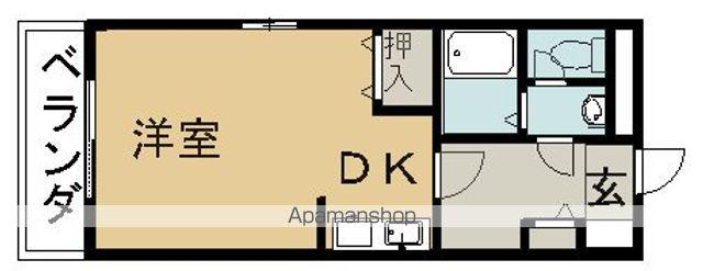 東液商事ビル3(1DK/3階)の間取り写真