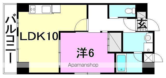プレジール・ヴェレ(1LDK/2階)の間取り写真