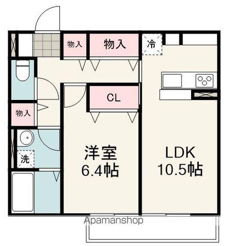 KOMOREBI GARDEN中田本町A(1LDK/3階)の間取り写真