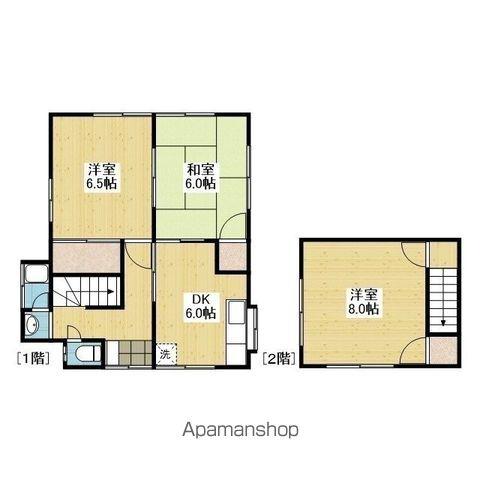 伊予鉄道郡中線 余戸駅 徒歩13分 2階建 築50年(3DK)の間取り写真