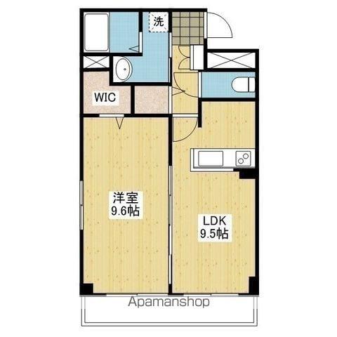 グランドゥール南松山(1LDK/5階)の間取り写真