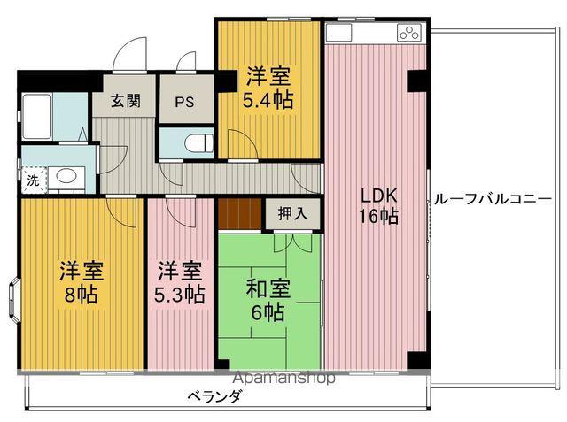 ツインワダ(3SLDK/4階)の間取り写真