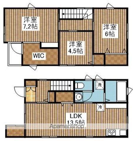 越後線 上所駅 徒歩20分 2階建 築12年(3LDK)の間取り写真