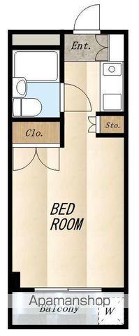 メゾン・ド・武蔵野(ワンルーム/4階)の間取り写真