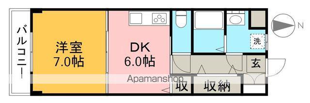 グレイス天王(1DK/2階)の間取り写真