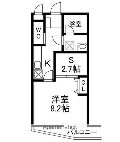 VIVACE Ⅵ(1K/3階)の間取り写真