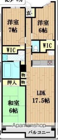 アクアレジデンス(3LDK/8階)の間取り写真