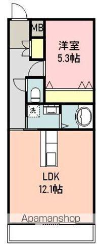 アルテマイスターレーヴ(1LDK/1階)の間取り写真