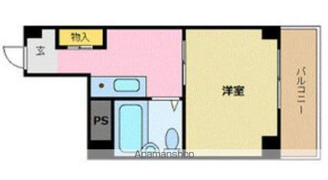 スタンドアップ和歌山(ワンルーム/2階)の間取り写真