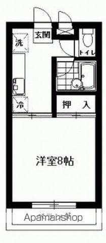 トップヒル(1K/2階)の間取り写真