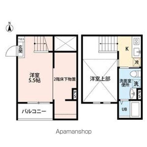 ティーダⅡ(ワンルーム/2階)の間取り写真