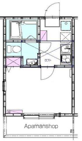 サウス LAGOON六ッ川1丁目(1K/2階)の間取り写真