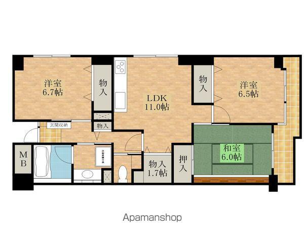 レジデンス岸和田(3SLDK/2階)の間取り写真