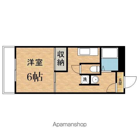 ハイツウシロダ(1K/2階)の間取り写真