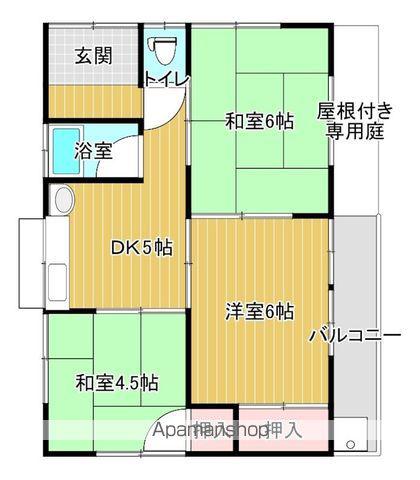 愛媛県松山市 1階建 築42年(3DK)の間取り写真