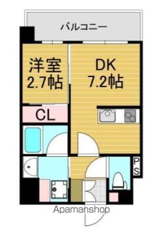 アルティザ大橋駅前(1DK/8階)の間取り写真