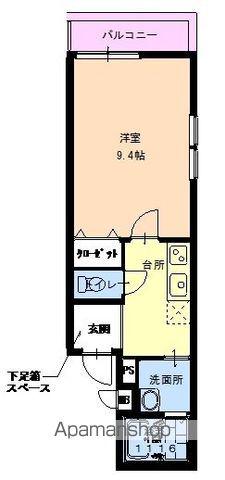 フジパレス北加賀屋Ⅱ(1K/3階)の間取り写真
