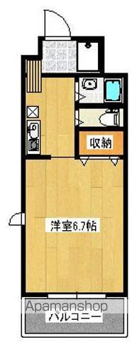 グランディオール(1K/3階)の間取り写真