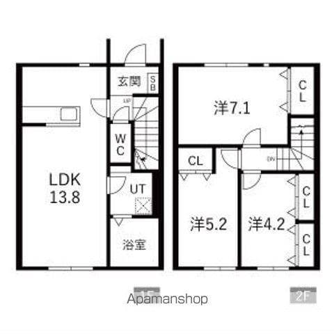 PROGRESSⅢ(3LDK/1階)の間取り写真