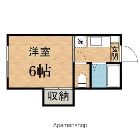 フォーブルハヤシ(1K/2階)の間取り写真