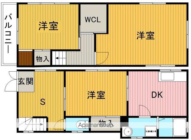 阪急電鉄宝塚線 岡町駅 徒歩16分 2階建 築33年(3SDK)の間取り写真