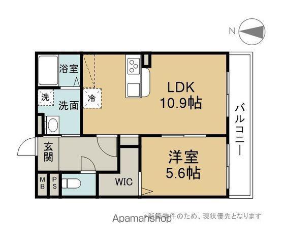 ソルト明野西(1LDK/3階)の間取り写真