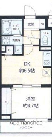 イーグルロード業平(1DK/4階)の間取り写真