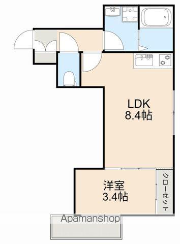シャイニングパレス宮城野原(1LDK/3階)の間取り写真