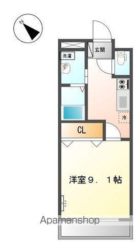 エースシティー(1K/2階)の間取り写真