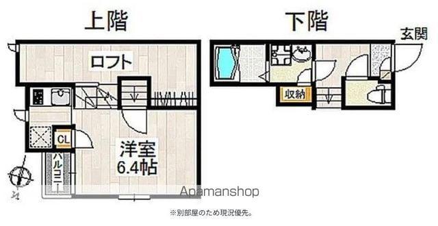 CB次郎丸シエロ(1K/2階)の間取り写真