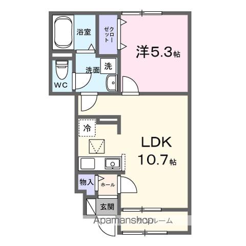 サンリーフ(1LDK/1階)の間取り写真