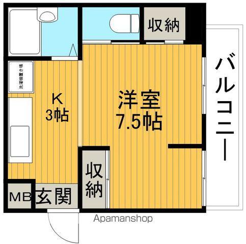 ハイライフ蛍池(1K/7階)の間取り写真