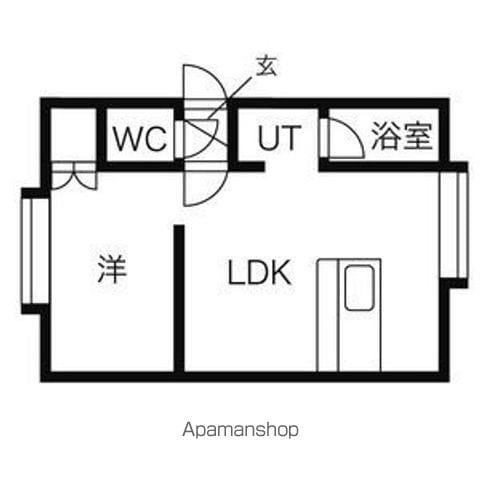 ハイツ糸魚川(1LDK/3階)の間取り写真