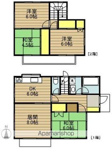 埼京線 戸田駅(埼玉) 徒歩6分 2階建 築45年(5DK)の間取り写真