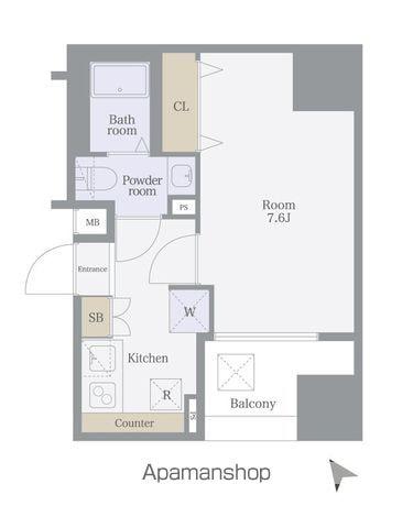 アイルプレミアム千駄木(1K/6階)の間取り写真