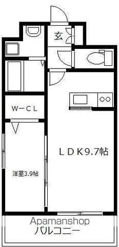 RUSSIE博多駅東(1LDK/8階)の間取り写真