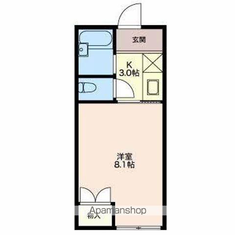 オレンジハイム2(1K/2階)の間取り写真