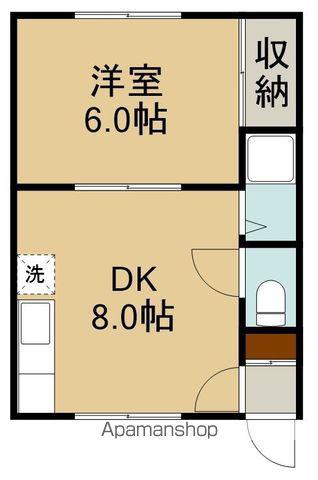 コーポハイブリッジ(1DK/3階)の間取り写真