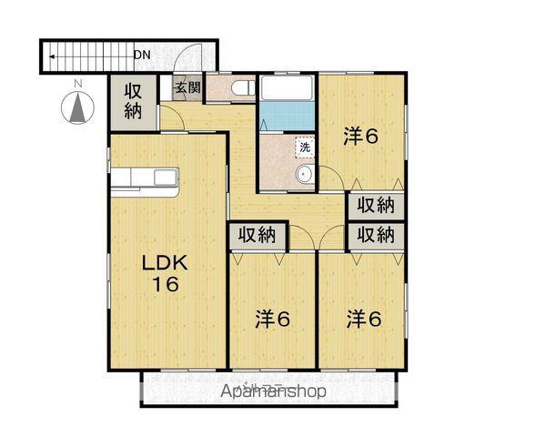宮城県仙台市宮城野区 2階建 築13年(3LDK)の間取り写真