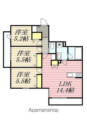 NAKASU(3LDK/3階)の間取り写真