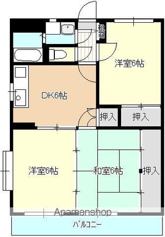 セレーノ吉田(3DK/3階)の間取り写真