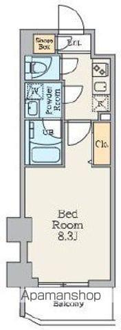 クレストコート中板橋(1K/7階)の間取り写真