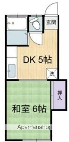 ドリームハイツ(1DK/2階)の間取り写真