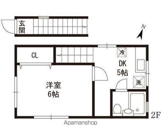 レジデンスSTO(1DK/2階)の間取り写真