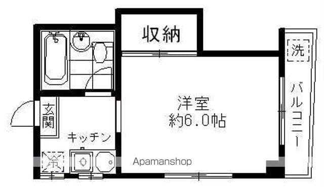 フェリス高井戸(1K/2階)の間取り写真