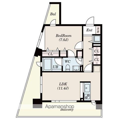 ヴァリエ東別院(1LDK/5階)の間取り写真