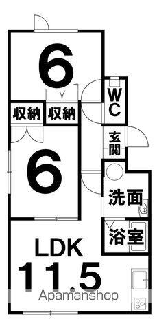 エルム185(2LDK/1階)の間取り写真